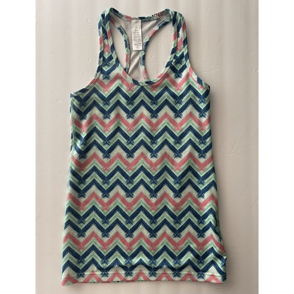 Ivivva Lululemon Tank Top Girls 10 Chevron Racerback Activewear Athleisure
